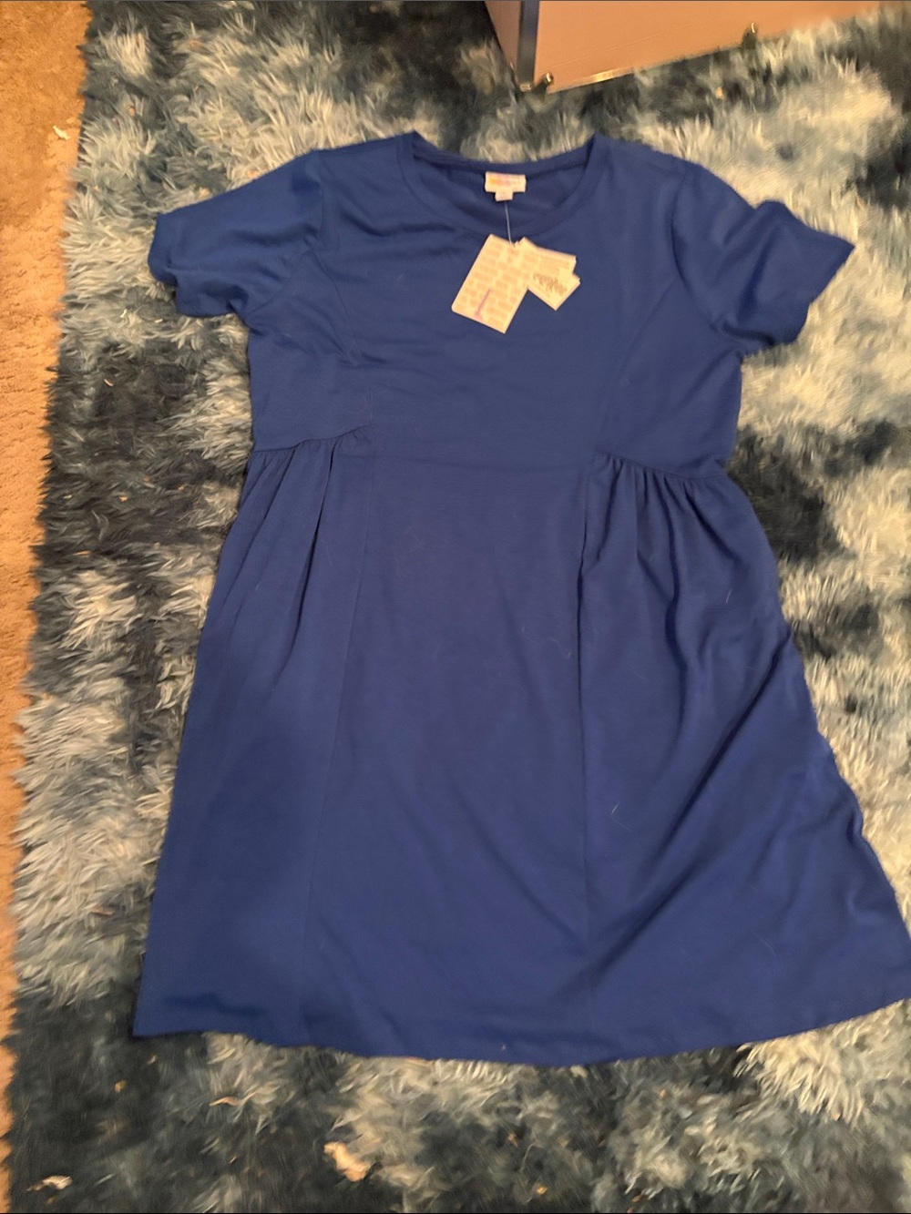 LuLaRoe Royal Blue Short-Sleeve Casual Dress